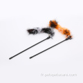 Chat teaser toy Pot de plumes de dinde avec cloche